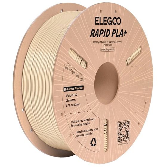ELEGOO Rapid PLA+ Filament – Beige, 1.75 mm, 1 kg
