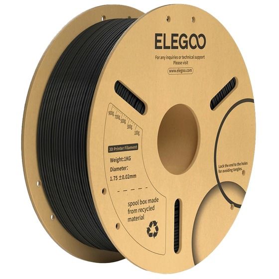 ELEGOO PLA PLUS FILAMENT BLACK 1.75MM 1KG