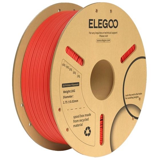 Elegoo PLA+ Filament Red 1.75mm 1kg Spool