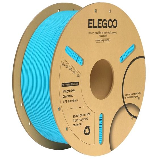 Elegoo PLA+ Filament Sky Blue 1.75mm 1kg Spool