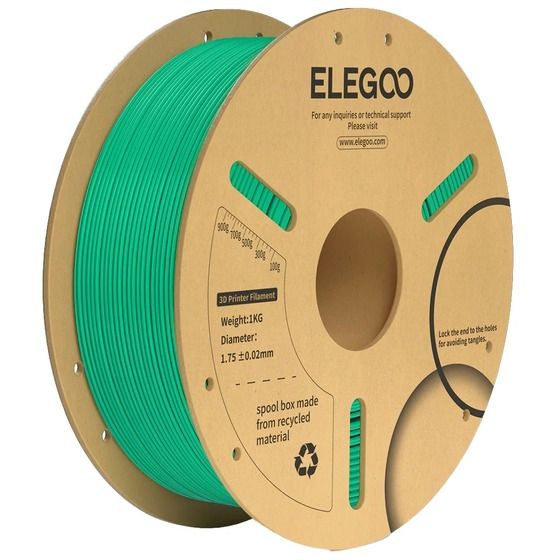 Elegoo PLA+ Filament – Sea Green, 1.75mm, 1kg Spool