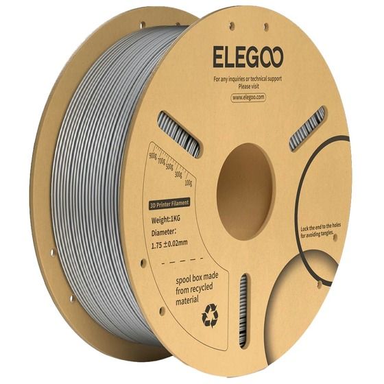 Elegoo PLA+ Filament – Space Grey, 1.75mm, 1kg Spool