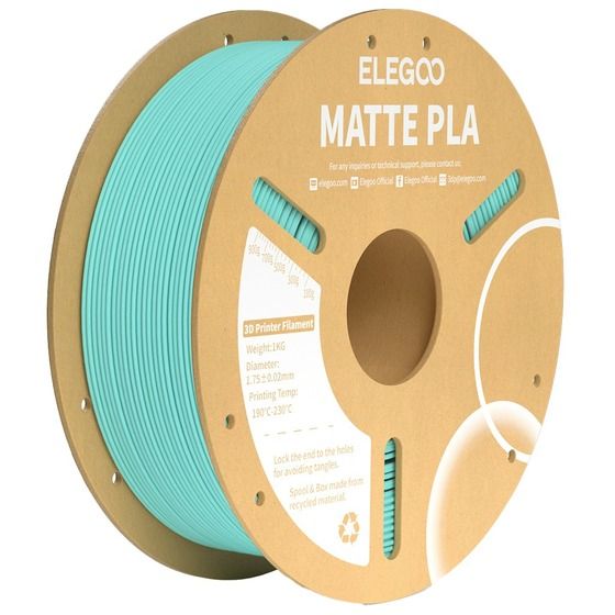 Elegoo PLA Matte Filament – Teal Green, 1.75mm, 1kg