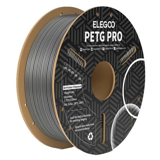 Elegoo PETG Pro Filament – Silver | 1.75mm | 1kg