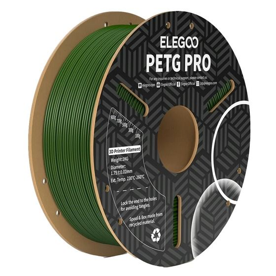 ELEGOO PETG Pro Filament – Olive Green, 1.75mm, 1kg