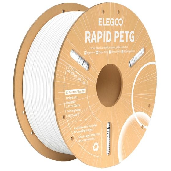 Elegoo Rapid PETG Filament White 1.75mm 1kg