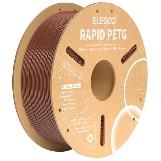 Elegoo Rapid PETG Filament – Brown, 1.75mm, 1kg Spool