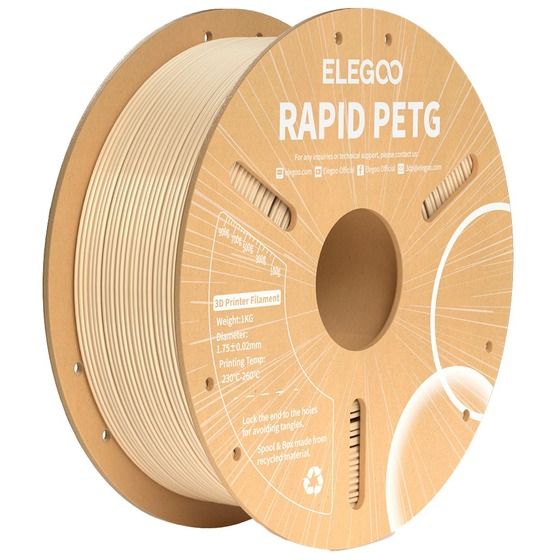 Elegoo Rapid PETG Filament – Beige, 1.75mm, 1kg Spool