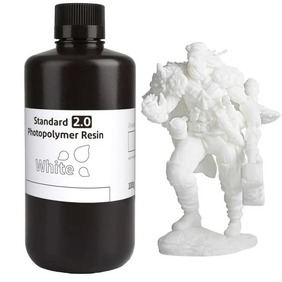 ELEGOO Standard Resin 2.0 – White, 1kg | 3D Printing Resin