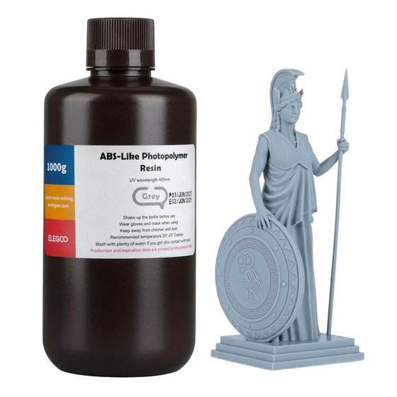 Elegoo ABS-Like Resin 1.0 – Grey, 1kg | 405nm UV Compatible