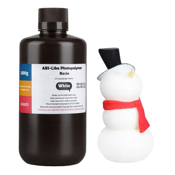 Elegoo ABS-Like Resin 1.0 – White, 1kg | 405nm UV Compatible