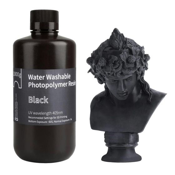 Elegoo Water Washable Resin 1.0 – Black, 1kg
