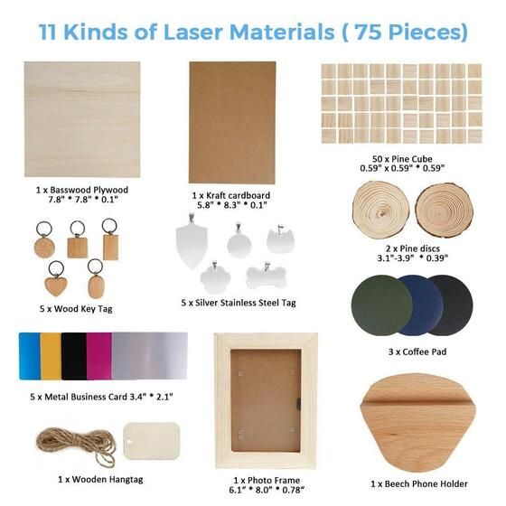 Mega 75-Piece Engraver Material Starter Pack