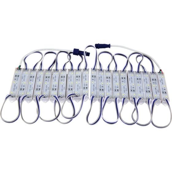 Hard Korr Boat Light Kit – 40× 10cm Blue & White Flex Strips + IP68 Controller
