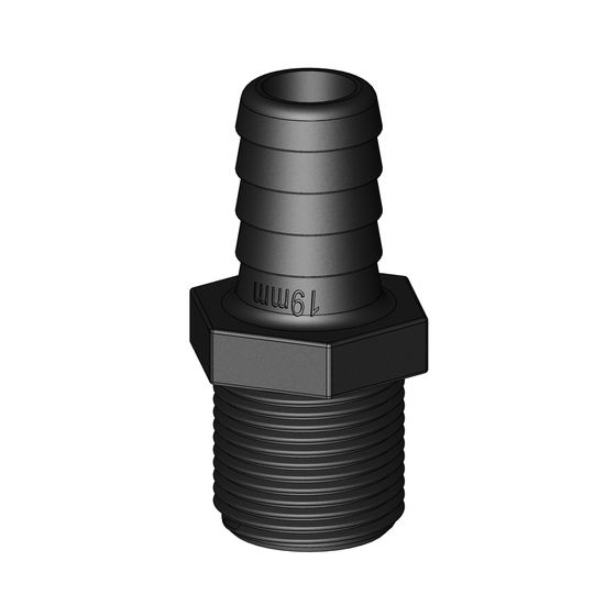 Jaycar Hose Tail to BSP Male Straight – 19mm (3/4") Hose to 3/4" BSP Thread