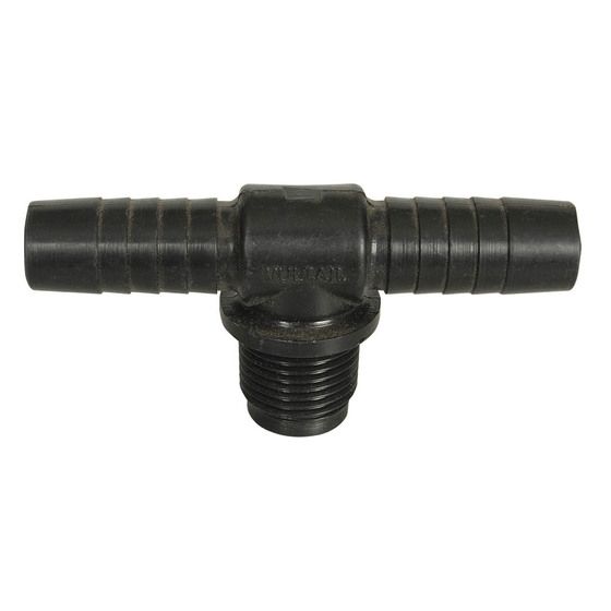HOSE TAIL TO BSP MALE TEE - 38MM (1-1/2") HOSE TO 1-1/2" BSP THREAD