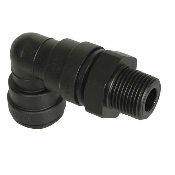 Jaycar Speedfit Adaptor – 12mm Hose to 3/8" BSPT Male Elbow (TPG648)