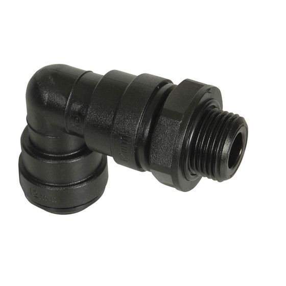 Jaycar Speedfit Adaptor – 12mm Hose to 3/8" BSP Swivel Elbow (TPG652)