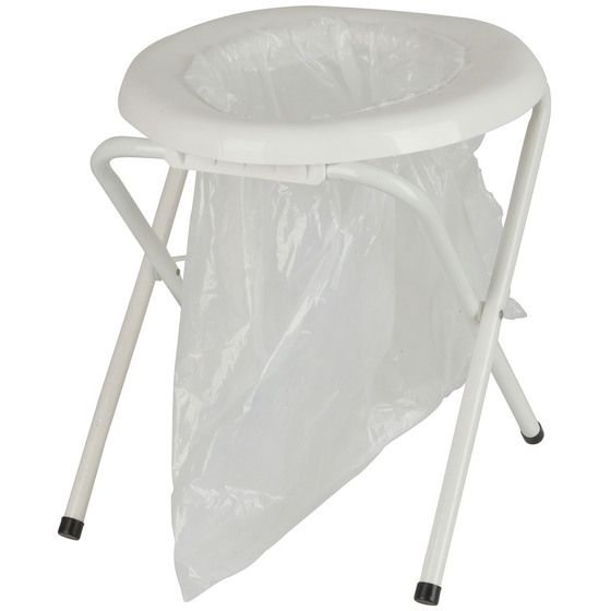 FOLDING TOILET WITH PLASTIC BAGS