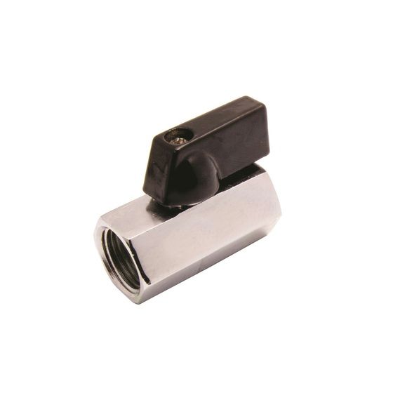 3/8" Mini Ball Valve – Chrome Plated Brass, Female to Female | JAYCAR