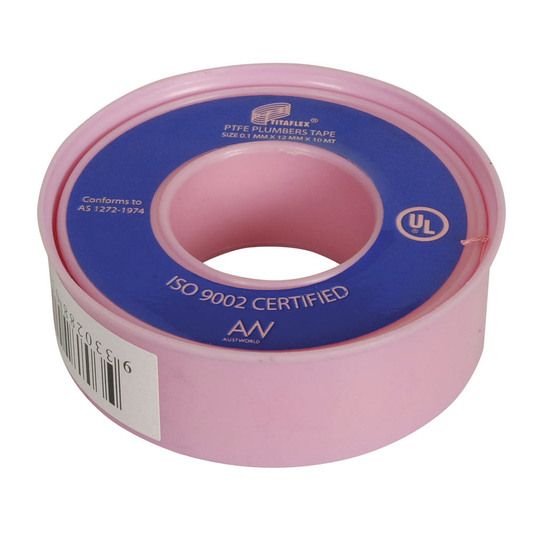 12mm Pink Thread Tape – 10m, Teflon Film | JAYCAR