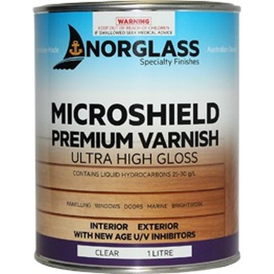 Microshield Varnish 4L – High Gloss Exterior Urethane/Alkyd Coat for Doors, Panelling & Boats
