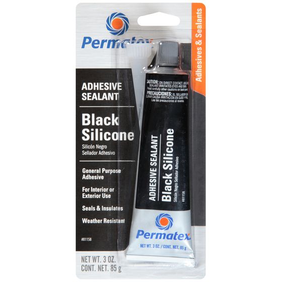 Permatex Black RTV Silicone Adhesive Sealant 85g – Low Odour, Waterproof, -59°C to 232°C
