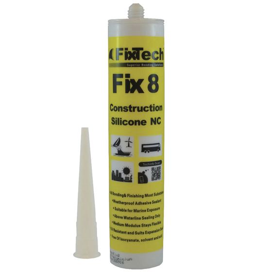 FIXTECH BLACK SILICONE ADHESIVE SEALANT - STRUCTURAL GRADE BLACK
