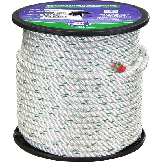 Nylon 3-Strand Rope 14mm (9/16") – 4000kg BS – 100m Roll