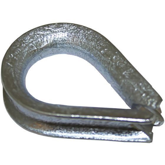 6mm Mild Steel Hot Dip Galvanised Thimble – Wire & Fibre Rope Eye Protector | Jaycar