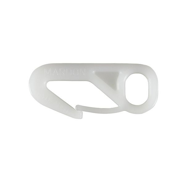Nylon Shock Cord Snap Hook – 10mm White One-Piece
