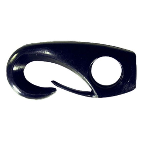 SHOCK CORD NYLON SNAP HOOK - 6MM BLACK