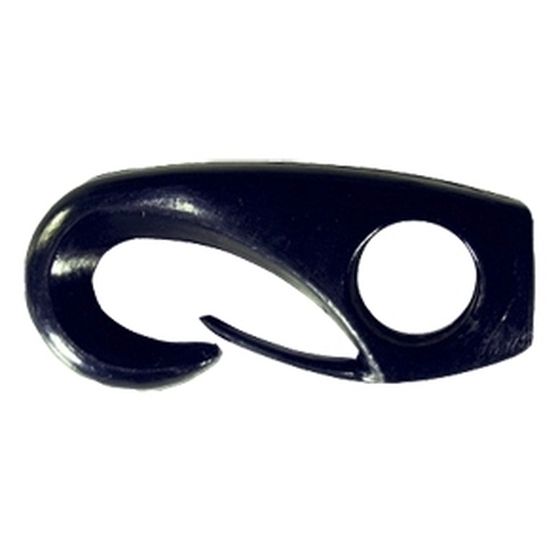 SHOCK CORD NYLON SNAP HOOK - 8MM BLACK