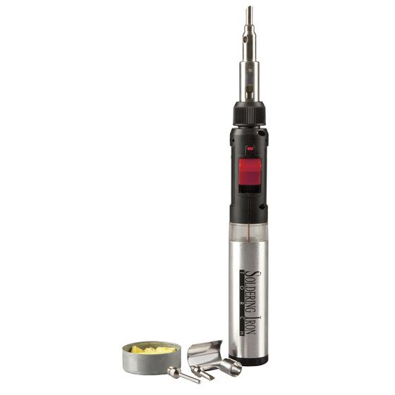 Jaycar Pro Gas Soldering Tool Kit – 1300°C Flame, 3 Tips, Carry Case & Stand