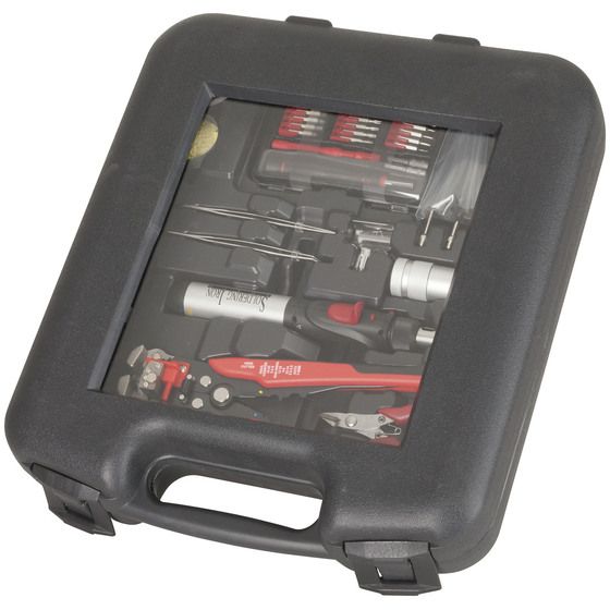 Jaycar Pro Soldering Gas Kit with Screwdriver Set, Stripper & Heatshrink Tools
