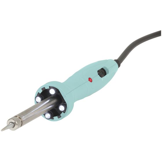 Jaycar 40W Soldering Iron with Built-in LED Work Lights – Fast Heat-Up, Replaceable Tips