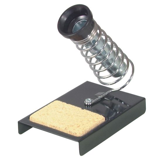 Jaycar Soldering Iron Stand – TS-1502 | Pressed Metal Base & Tip-Cleaning Sponge