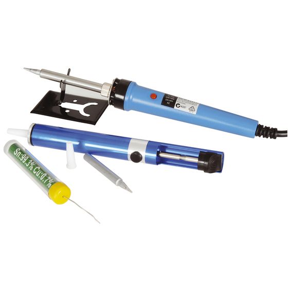 JAYCAR 20/130W Turbo Soldering Iron Starter Kit – 240V, with Sucker & Solder