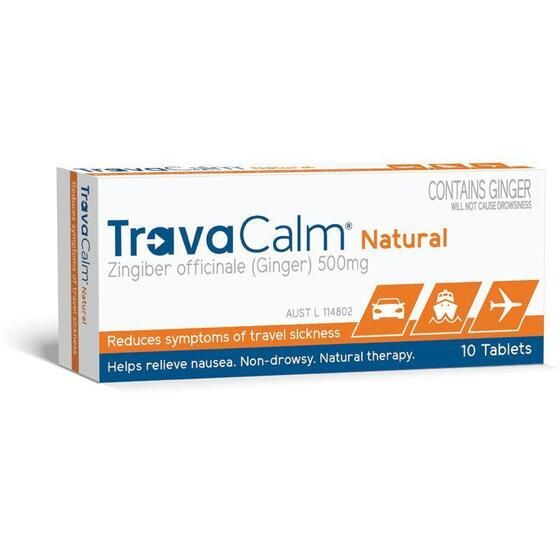 Travacalm Travel Sickness Tablets – Pack of 10, Adults & Kids 4+