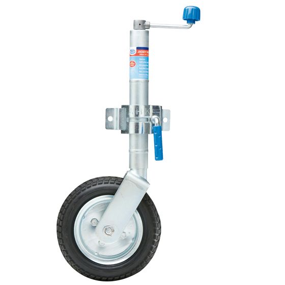 Jaycar 10in (250mm) Jockey Wheel – 350kg Max Load, Standard Clamp Assembly, 250mm Extension