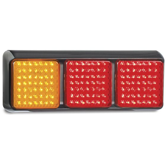 TRAILER LIGHT LED COMBO SETS - STOP/TAIL/TURN BLACK