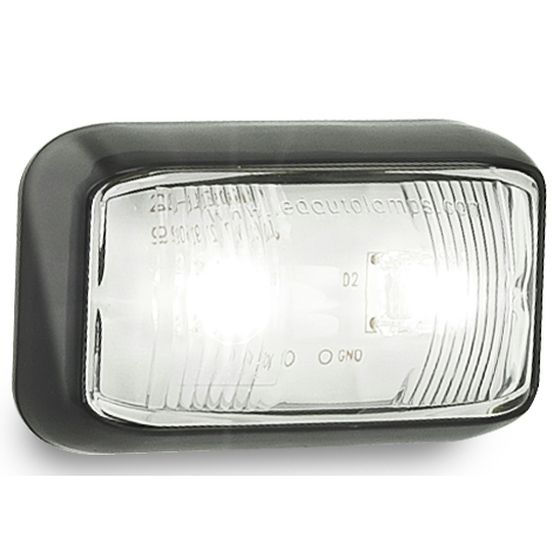 Jaycar Clear White Front Outline Marker Light – LED, IP68 Rated, 12/24V, ADR Approved