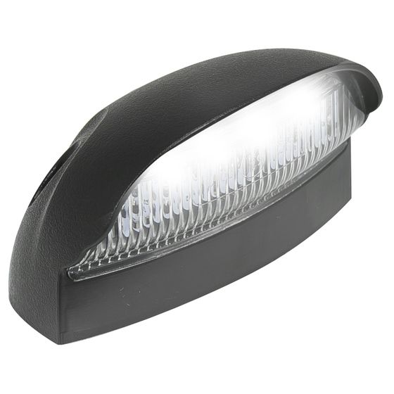 Jaycar Specialty License Plate Lamp – LED Right-Angle Shroud | 12–24V Fully Submersible