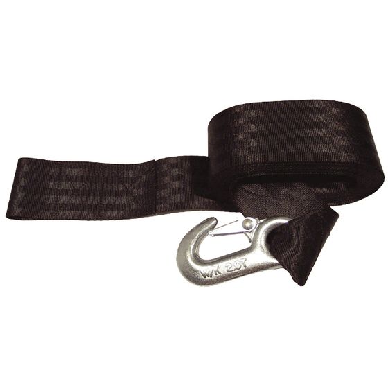 Nylon Winch Strap Line 6m x 50mm – Corrosion-Resistant Snap Hook