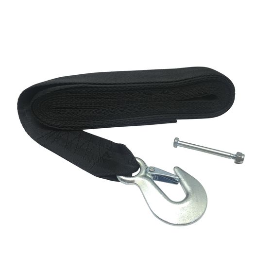 Nylon Winch Strap Line 7.5m x 50mm – Corrosion-Resistant Snap Hook, 550kg Rating
