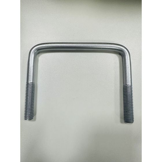 Galvanised Square U-Bolt 100 x 125mm – ½" Whitworth Thread, 2 Nyloc Nuts