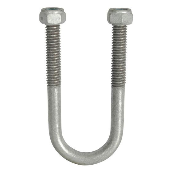 Galvanised Round U-Bolt 113 x 38mm with Nyloc Nuts – ½" Whitworth Thread