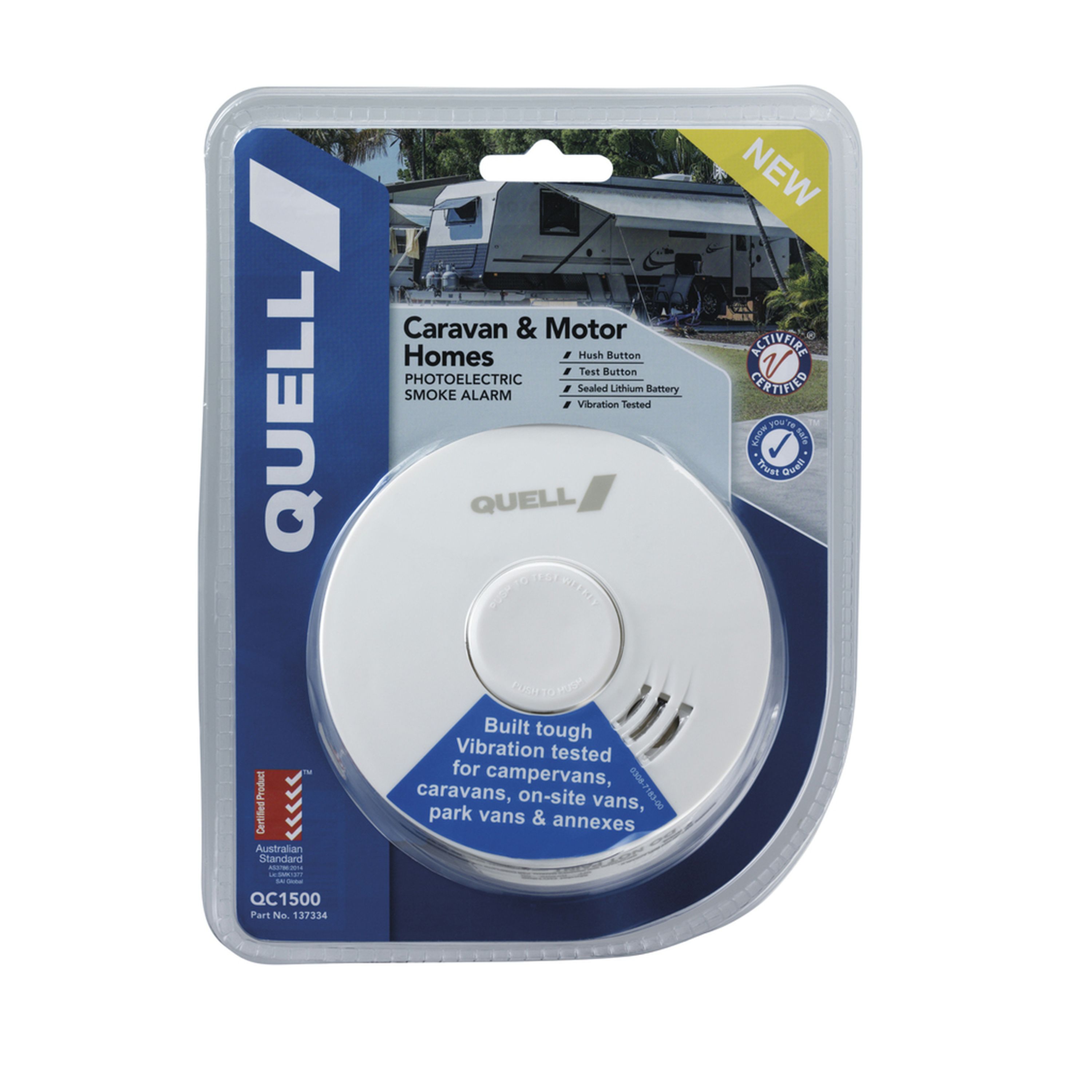 Quell Caravan and Motor Home Photoelectric Smoke Alarm