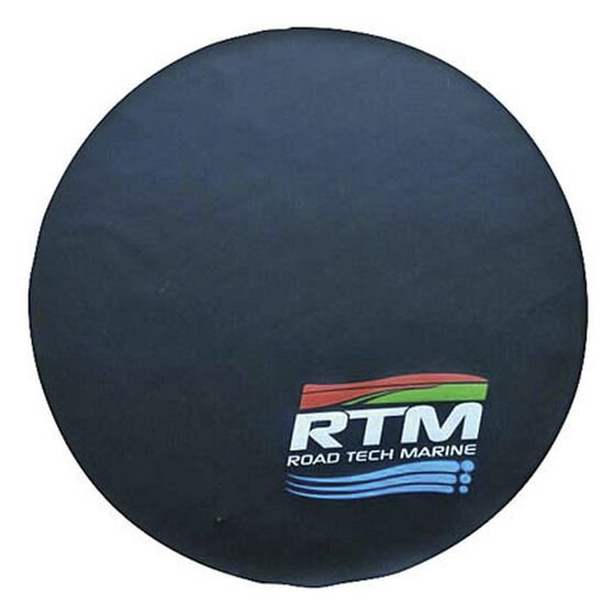 Spare Tyre Cover – 14" Rim | Universal Fit, No Tools, Black PVC with RTM Logo