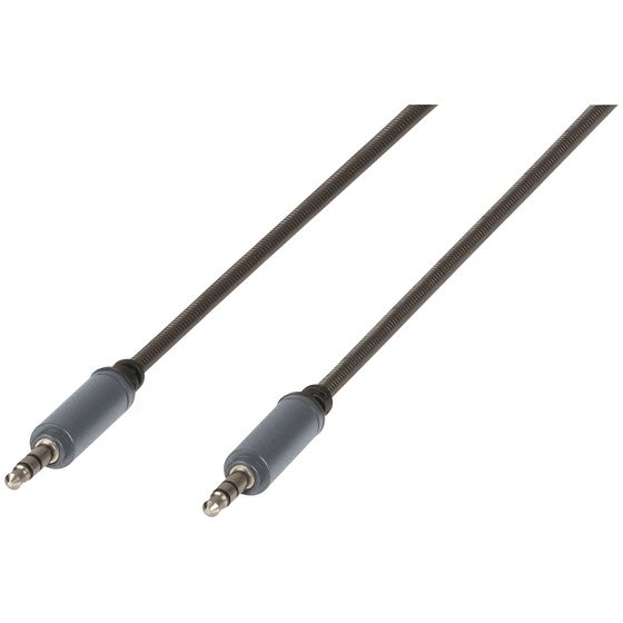 Jaycar 3.5mm Stereo Armoured Audio Cable – Plug to Plug, 1 Metre